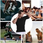 ⁦مشد رجالي نصف كم أسود⁩ - الصورة ⁦4⁩