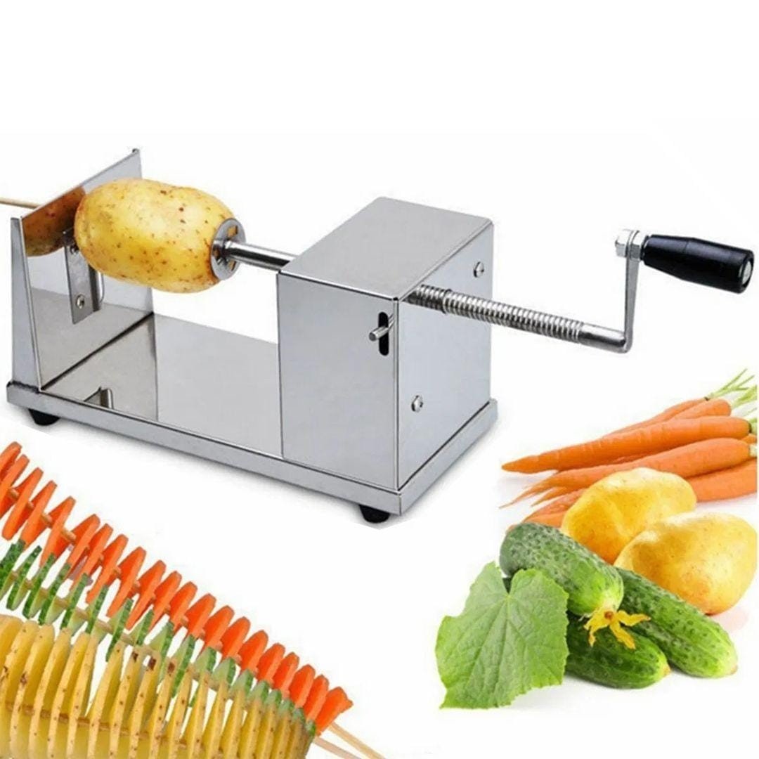 Picture429 قطاعة البطاطا الستانلس ستيل الحلزونية - الصورة 1