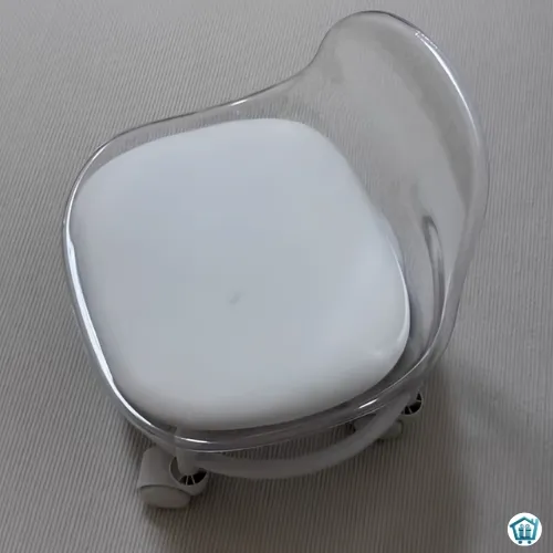 Acrylic swivel chair with 360° wheels