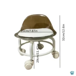 Acrylic swivel chair with 360° wheels 3