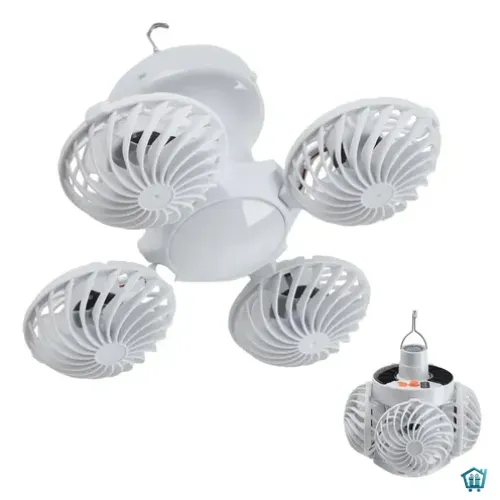 Camping Lantern Fan with LED Light