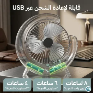 Rechargeable desk fan 4
