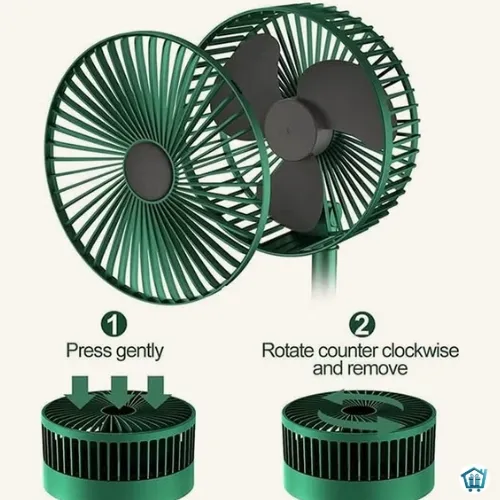 Portable folding desk fan 2