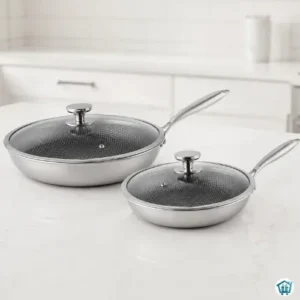 stainless steel frying pan