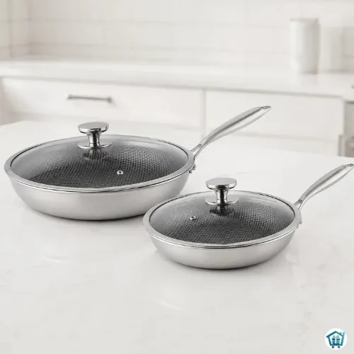 stainless steel frying pan