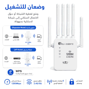 Alternative view of مقوي إشارة واي فاي ثنائي النطاق 1200Mbps 