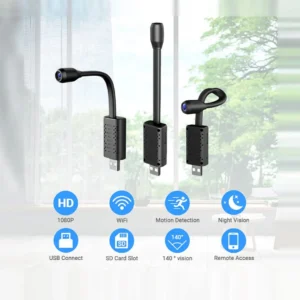 Alternative view of كاميرا مراقبة صغيرة WiFi بدقة 1080P مع رؤية ليلية