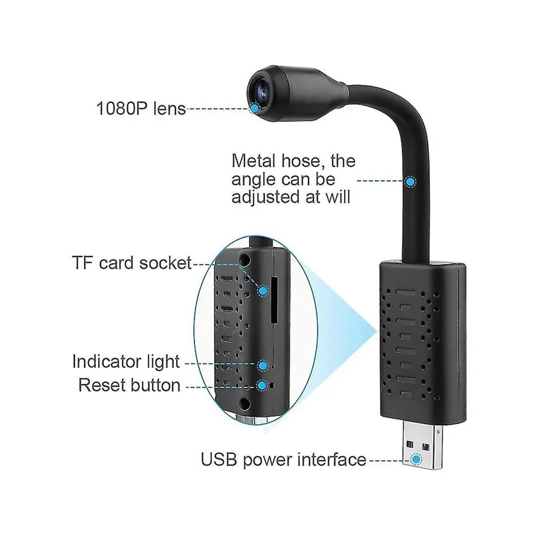كاميرا مراقبة صغيرة WiFi بدقة 1080P مع رؤية ليلية - الصورة 3