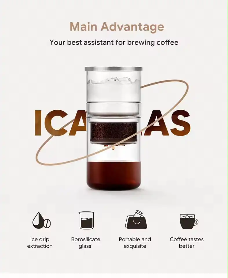 ماكينة تحضير القهوة الباردة iCafilas سعة 300 مل - الصورة 5