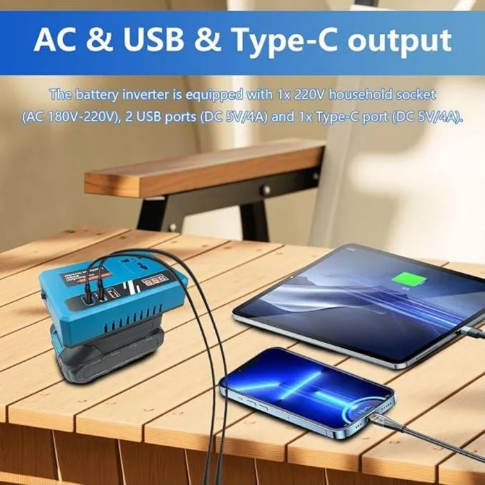 محول طاقة ذكي محمول ومنفذ USB Type-C - الصورة 2