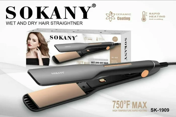 مكواة فرد الشعر SOKANY تصفيف احترافي وسريع - الصورة 2