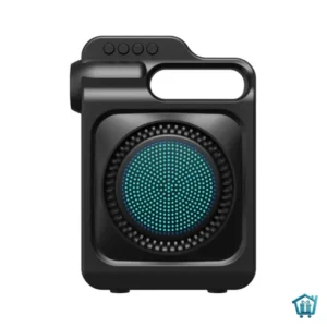 مكبر صوت لاسلكي محمول مع شحن شمسي وكشاف LED وراديو FM