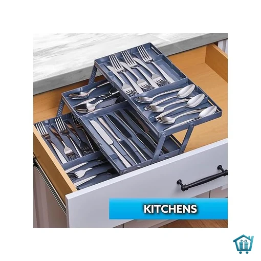 منظم أدراج ذكي متعدد الأغراض قابل للتوسيع بثلاث طبقات