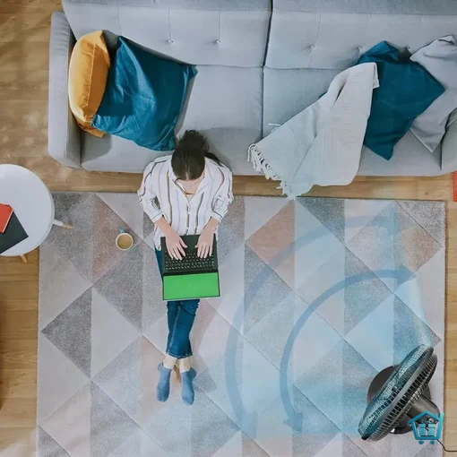 مروحة أرضية عمودية من سايونا