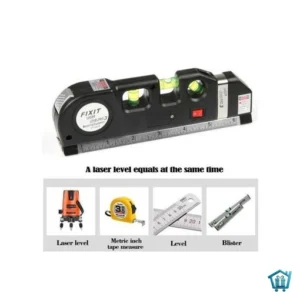 ميزان ليزر Fixit متعدد الوظائف مع شريط قياس 2.5 متر