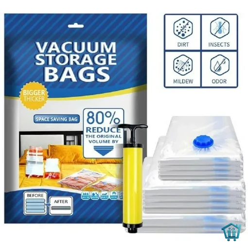 أكياس تخزين الملابس بتفريغ من الهواء لتوفير المساحة