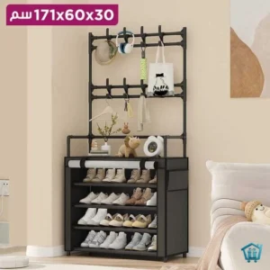 رف أحذية متعدد الاستخدامات 4 طبقات مع علاقات