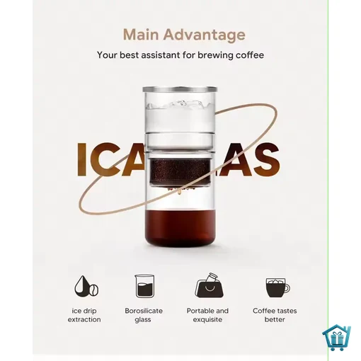 ماكينة تحضير القهوة الباردة iCafilas سعة 300 مل