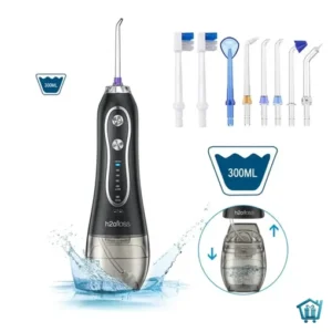جهاز تنظيف الأسنان المائي H2ofloss HF-6 لاسلكي قابل لإعادة الشحن