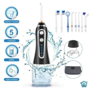 جهاز تنظيف الأسنان المائي H2ofloss HF-6 لاسلكي قابل لإعادة الشحن