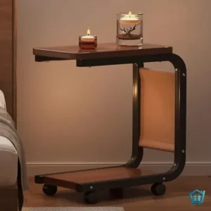 طاولة جانبية على شكل حرف C – تصميم عملي متحرك