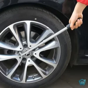مفتاح إطارات تلسكوبي قابل للتمدد مع 4 مقاسات صواميل