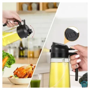 بخاخ زيت وزجاجة صب 2 في 1 – 500 مل